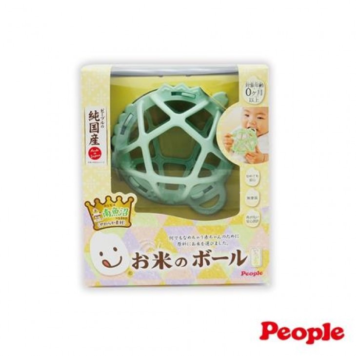 PEOPLE - 日本國產米嬰兒咬舔洞洞球玩具 (0個月+)